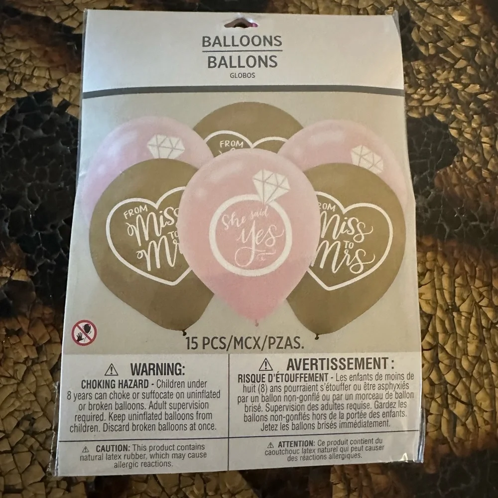 Bridal Shower Engagement Balloons Party Decoration Latex 2 Packs 30 Total